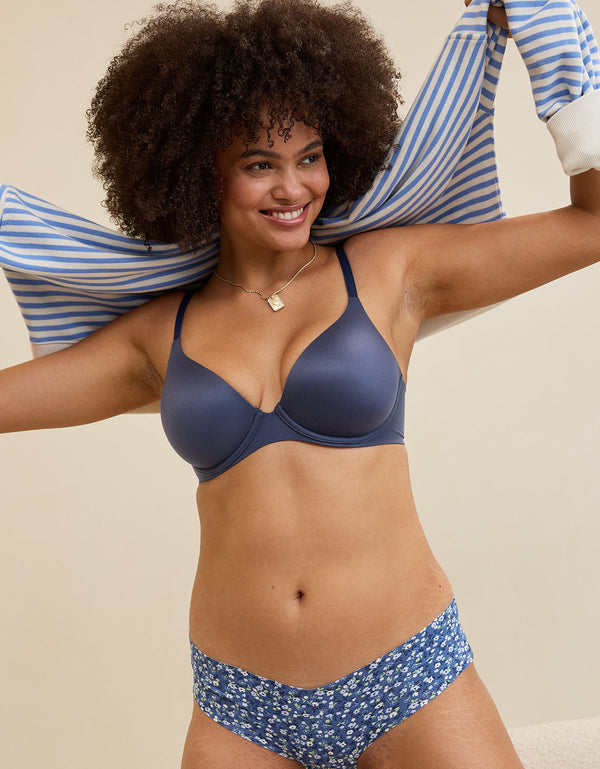Bra Sunnie Cobertura Total Lightly Lined By Aerie - Azul